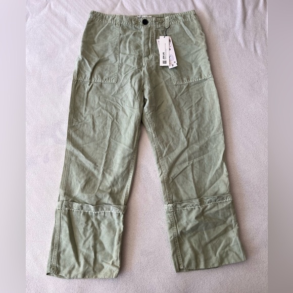 NWT ZARA Tokyo Trouser Linen Blend High Waist S - Picture 2 of 11